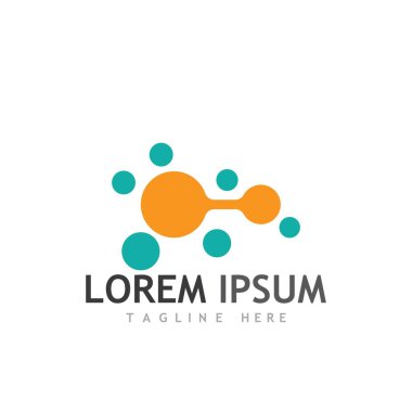 Molekül sembolü logo şablonu vektör illüstrasyon tasarımı 