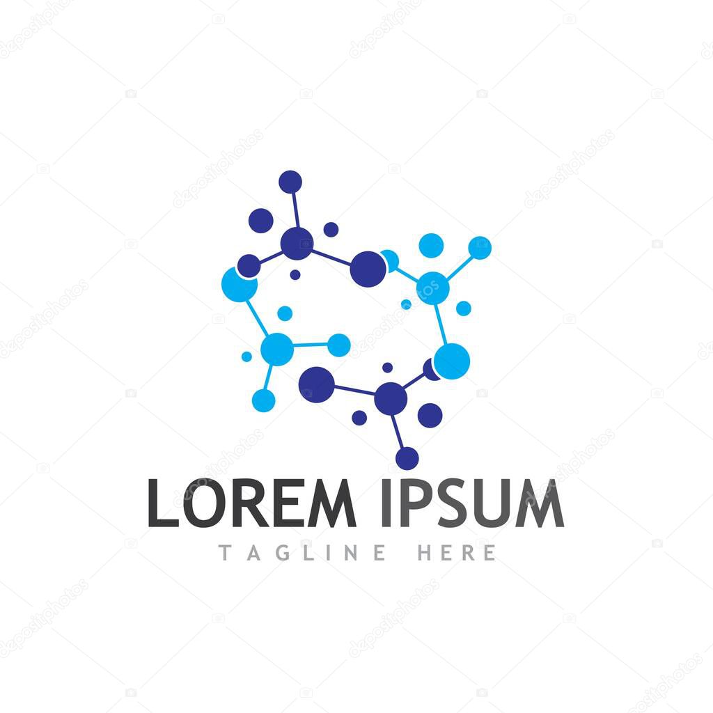 Molecule symbol logo template vector illustration design