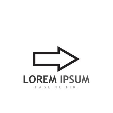 Ok vektör illüstrasyon simgesi Logo Şablonu tasarımı