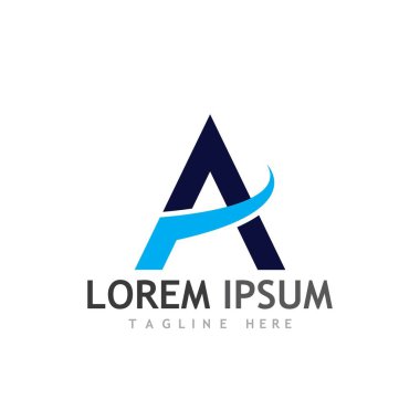 Bir Harf Şablonu vektör resimleme tasarımı