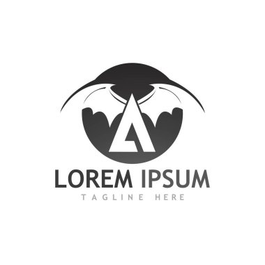 Bir Harf Şablonu vektör resimleme tasarımı