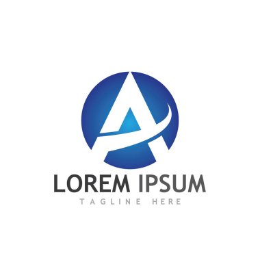 Bir Harf Şablonu vektör resimleme tasarımı