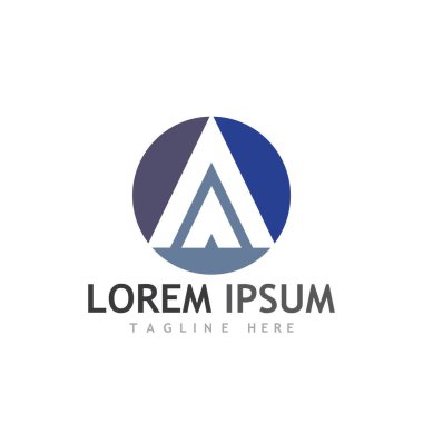 Bir Harf Şablonu vektör resimleme tasarımı