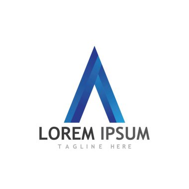 Bir Harf Şablonu vektör resimleme tasarımı