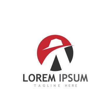 Bir Harf Şablonu vektör resimleme tasarımı