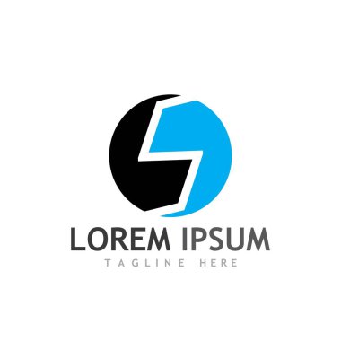 S harfi logo tasarım vektörü