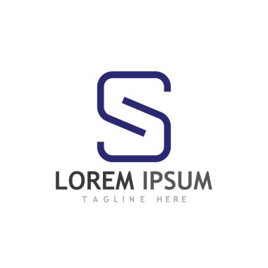 S harfi logo tasarım vektörü