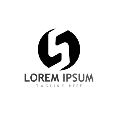 S harfi logo tasarım vektörü