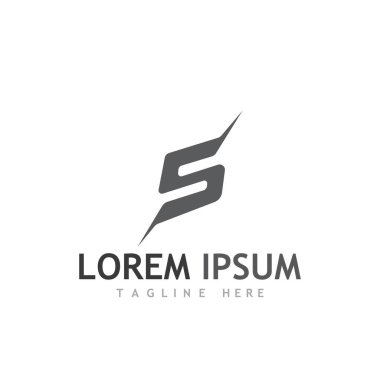 S harfi logo tasarım vektörü