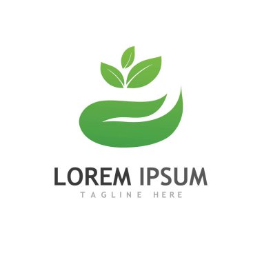 Yeşil ağaç yaprağı ekoloji doğa elementi vektörü logoları