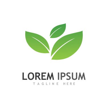 Yeşil ağaç yaprağı ekoloji doğa elementi vektörü logoları