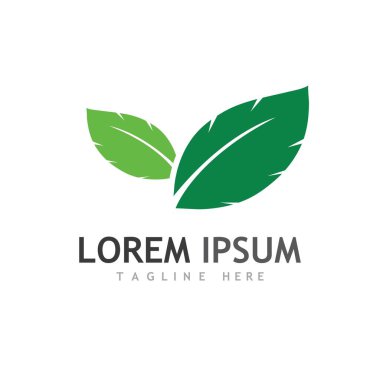 Yeşil ağaç yaprağı ekoloji doğa elementi vektörü logoları