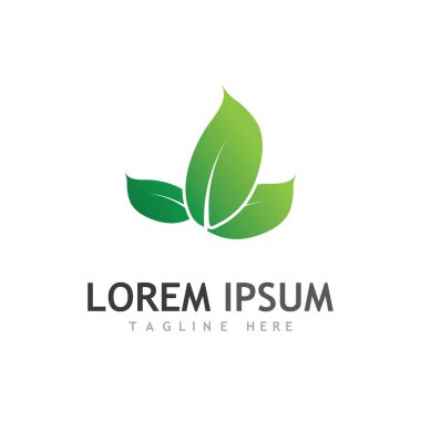Yeşil ağaç yaprağı ekoloji doğa elementi vektörü logoları
