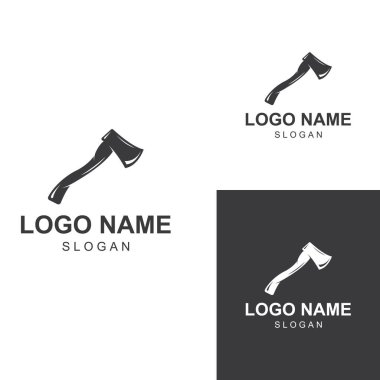 Konsept tasarım vektörlü Axe logosu / baltası logosu.