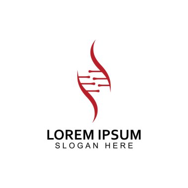 DNA vektör logosu. Modern tıbbi logo, vektör tasarımlı.