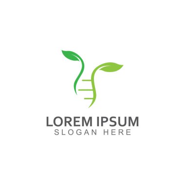 DNA vektör logosu. Modern tıbbi logo, vektör tasarımlı.