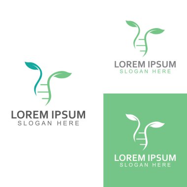 DNA vektör logosu. Modern tıbbi logo, vektör tasarımlı.