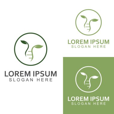 DNA vektör logosu. Modern tıbbi logo, vektör tasarımlı.