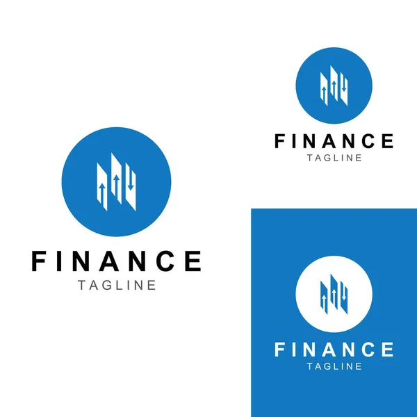 Logo Aziendale Finanziario Logo Grafico Finanziario Logo Dati Relativi Risultati — Vettoriale Stock
