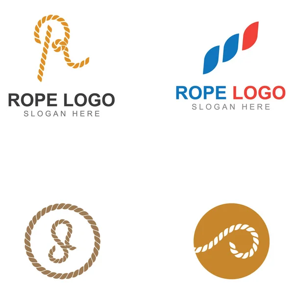 Rope Logo Using Vector Design — Stock Vector