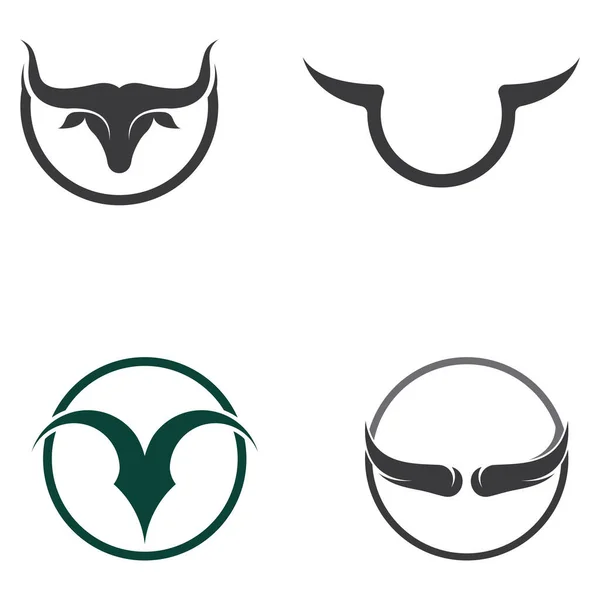 Logo Del Cuerno Toro Usando Concepto Diseño Vectorial — Archivo Imágenes Vectoriales