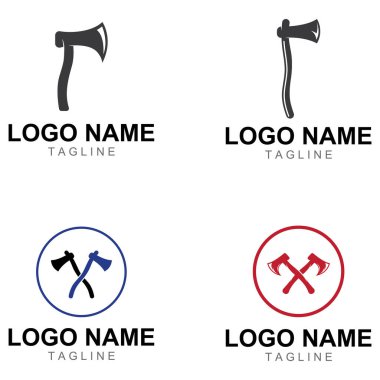 Konsept tasarım vektörlü Axe logosu / baltası logosu.