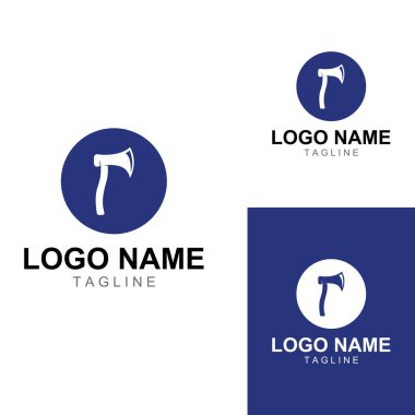 Konsept tasarım vektörlü Axe logosu / baltası logosu.