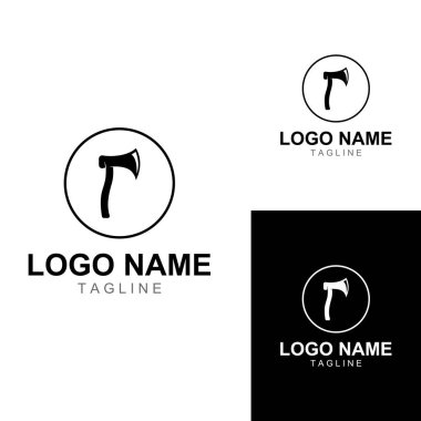 Konsept tasarım vektörlü Axe logosu / baltası logosu.