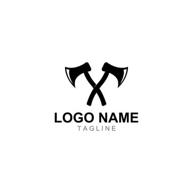Konsept tasarım vektörlü Axe logosu / baltası logosu.