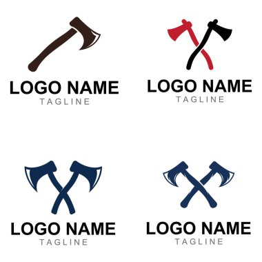 Konsept tasarım vektörlü Axe logosu / baltası logosu.