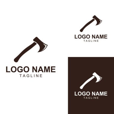 Konsept tasarım vektörlü Axe logosu / baltası logosu.