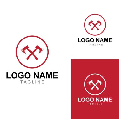 Konsept tasarım vektörlü Axe logosu / baltası logosu.