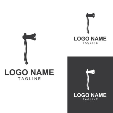 Konsept tasarım vektörlü Axe logosu / baltası logosu.