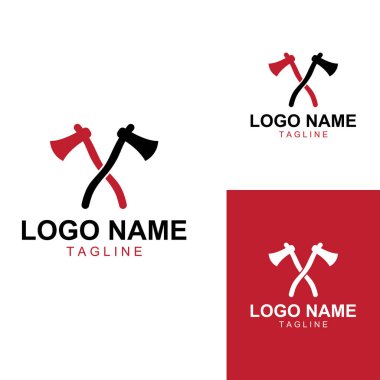 Konsept tasarım vektörlü Axe logosu / baltası logosu.