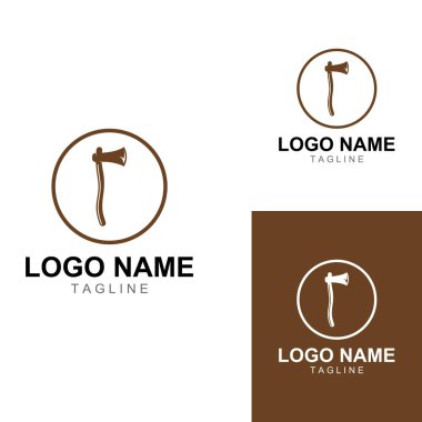 Konsept tasarım vektörlü Axe logosu / baltası logosu.