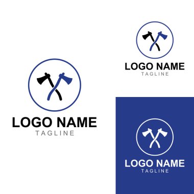 Konsept tasarım vektörlü Axe logosu / baltası logosu.