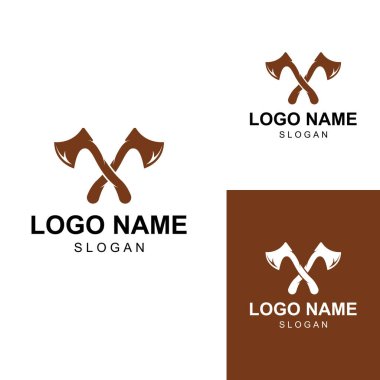 Konsept tasarım vektörlü Axe logosu / baltası logosu.