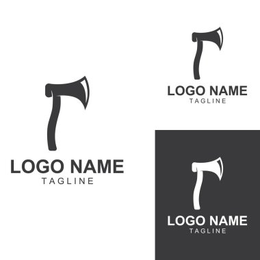 Konsept tasarım vektörlü Axe logosu / baltası logosu.