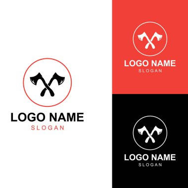 Konsept tasarım vektörlü Axe logosu / baltası logosu.