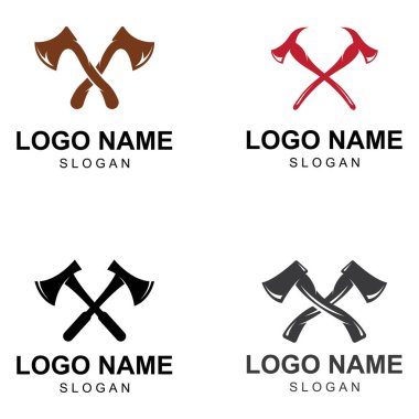 Konsept tasarım vektörlü Axe logosu / baltası logosu.
