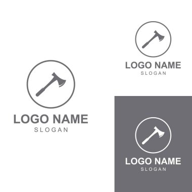 Konsept tasarım vektörlü Axe logosu / baltası logosu.