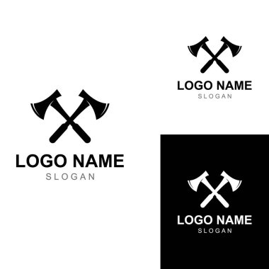 Konsept tasarım vektörlü Axe logosu / baltası logosu.