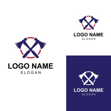Konsept tasarım vektörlü Axe logosu / baltası logosu.