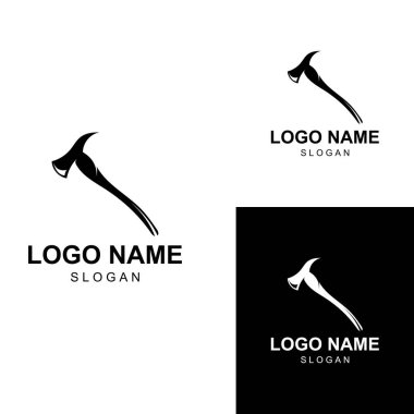 Konsept tasarım vektörlü Axe logosu / baltası logosu.