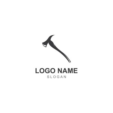Konsept tasarım vektörlü Axe logosu / baltası logosu.