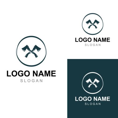 Konsept tasarım vektörlü Axe logosu / baltası logosu.