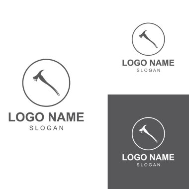 Konsept tasarım vektörlü Axe logosu / baltası logosu.
