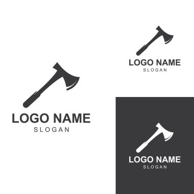Konsept tasarım vektörlü Axe logosu / baltası logosu.