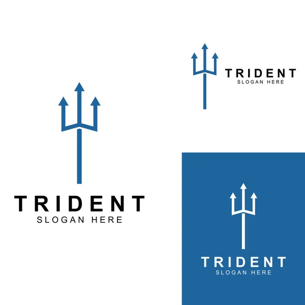 Логотип Trident Использованием Концепции Векторного Дизайна — стоковый вектор