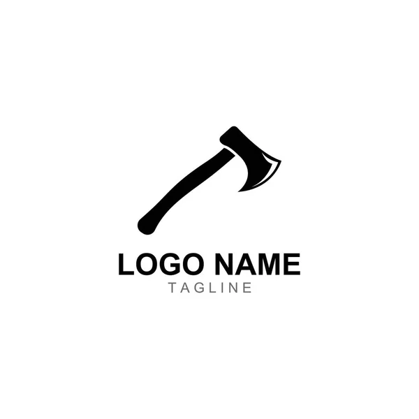 Logo Axe Logo Hatchet Con Concept Design Vettoriale — Vettoriale Stock